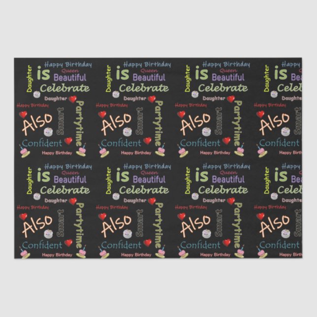 Happy Birthday Tissue Paper Daughter (Front)