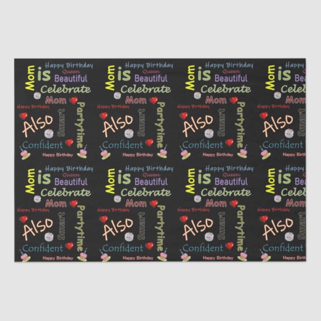 Happy Birthday Tissue Paper Mom (Front)