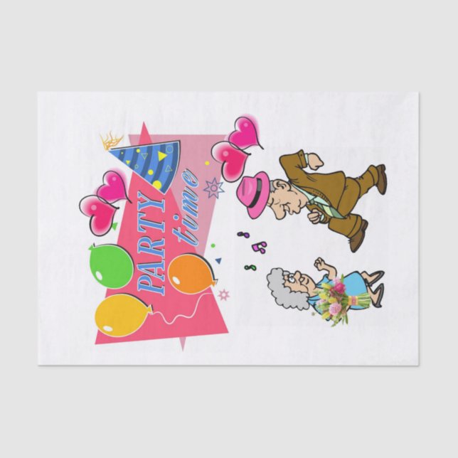 Happy Birthday Tissue Paper Party Time (Front)