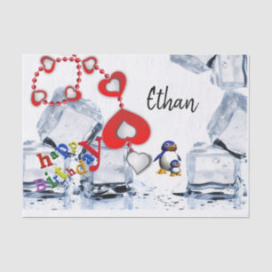 Happy Birthday Tissue Paper Penguin