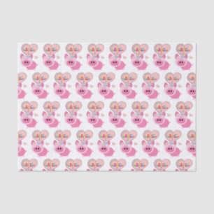 Happy Birthday Tissue Paper Pink Pig
