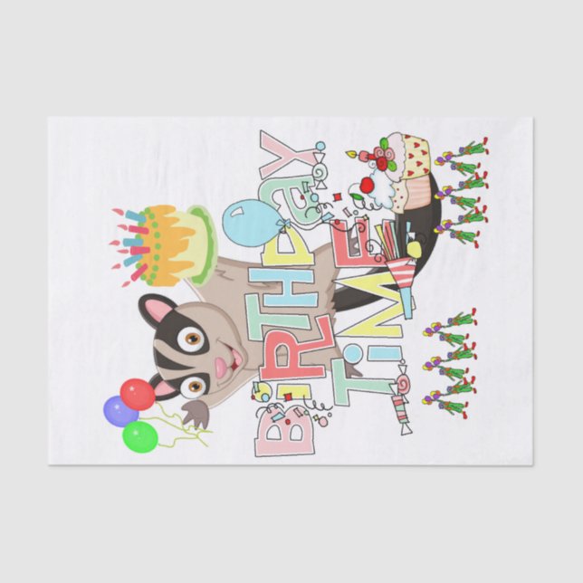 Happy Birthday Tissue Paper Possum Cake  (Front)