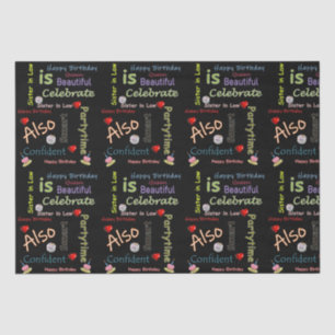 Happy Birthday Tissue Paper Sister in Law