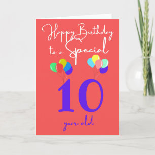 Happy Birthday to 10 year old Card