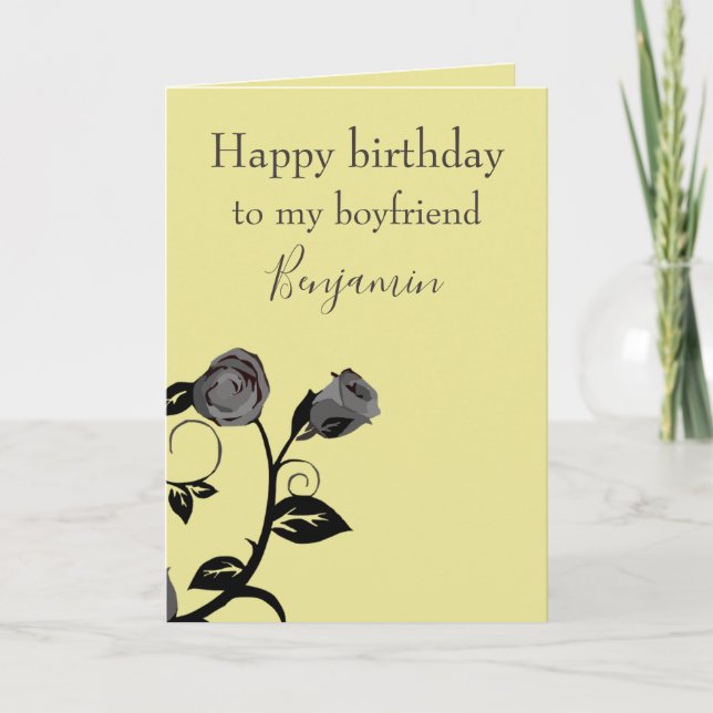 Happy Birthday to a Boyfriend  Card (Front)