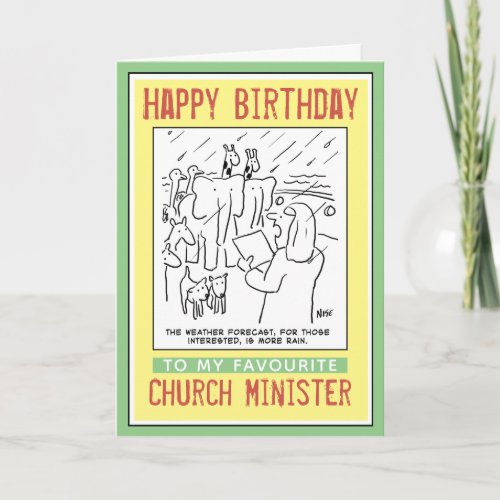 Happy Birthday to a Church Minister or Priest Card