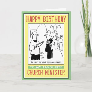 Happy Birthday to a Church Minister or Priest. Card