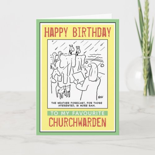 Happy Birthday to a Churchwarden or Church Worker Card