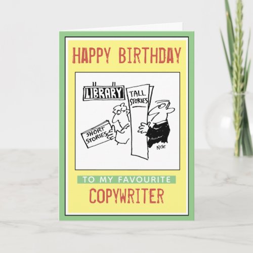 Happy Birthday to a Copywriter Card