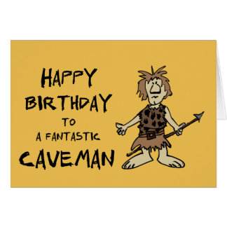 Caveman Birthday Cards | Zazzle