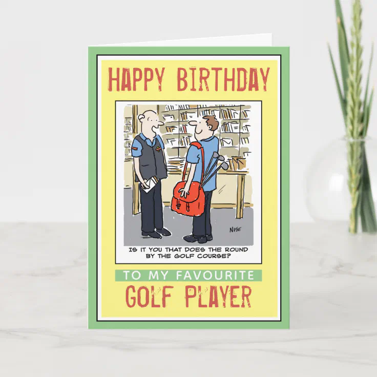 Happy Birthday to a Golfer Card | Zazzle