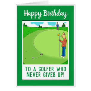 Happy Birthday to a Golfer Funny Cards