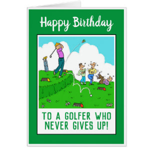 Happy Birthday to a Golfer Funny Cards