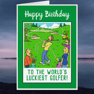 Happy Birthday to a Golfer Funny Cards