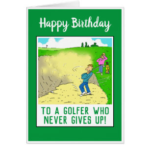 Happy Birthday to a Golfer Funny Cards