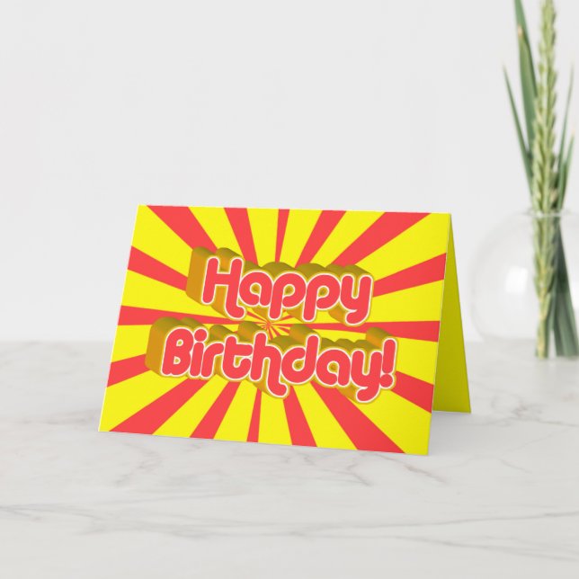 Happy Birthday to a Groovy Girl! Card (Front)