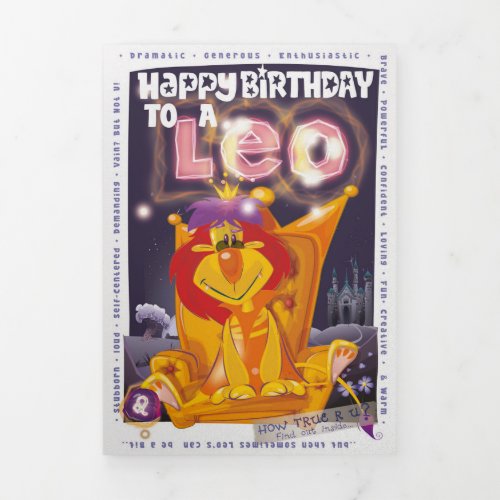 Happy Birthday to a Leo_Card Tri_Fold Card