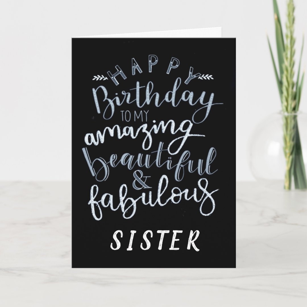 HAPPY BIRTHDAY TO A LOVING **SIS** CARD | Zazzle