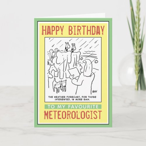 Happy Birthday to a Meteorologist Card