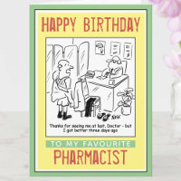 Happy Birthday to a Pharmacist Card