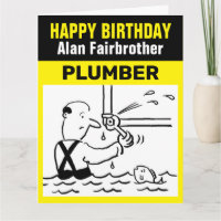 Happy Birthday to a Plumber Card
