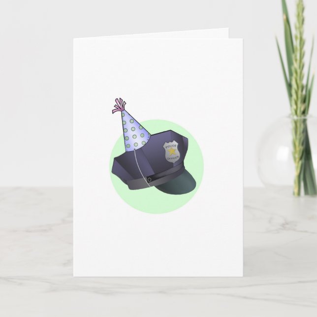Happy Birthday to a Police Officer Card (Front)
