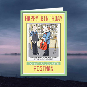 Happy Birthday to a Postman Card