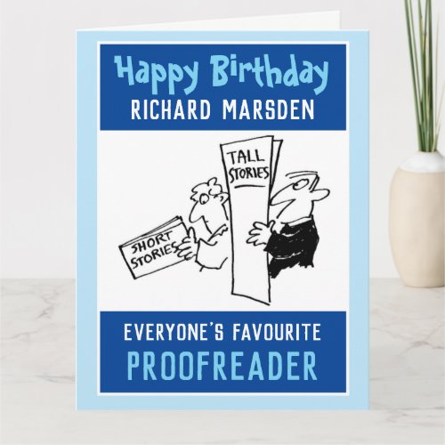 Happy Birthday to a Proofreader Card