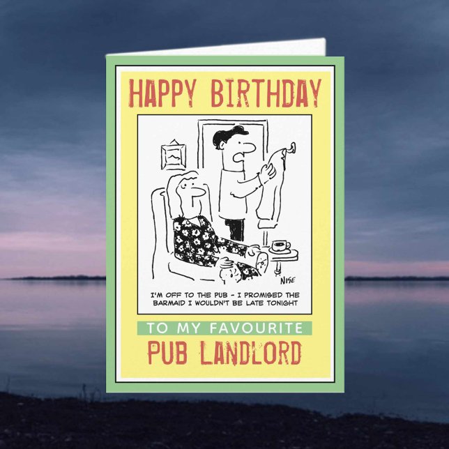 Happy Birthday to a Pub Landlord. Card (Creator Uploaded)