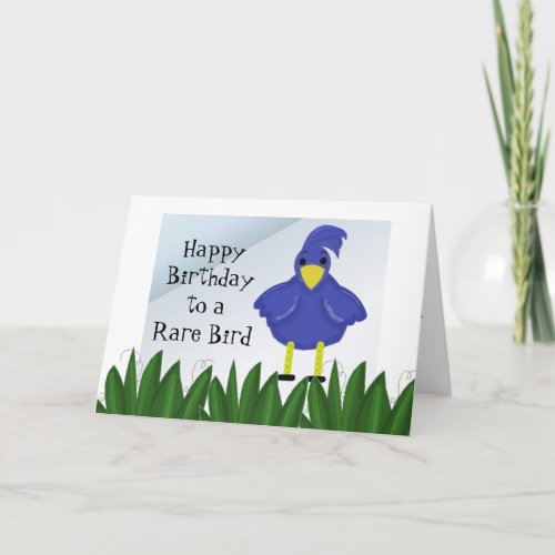 Happy Birthday to a Rare Bird _ Cartoon Bird Card