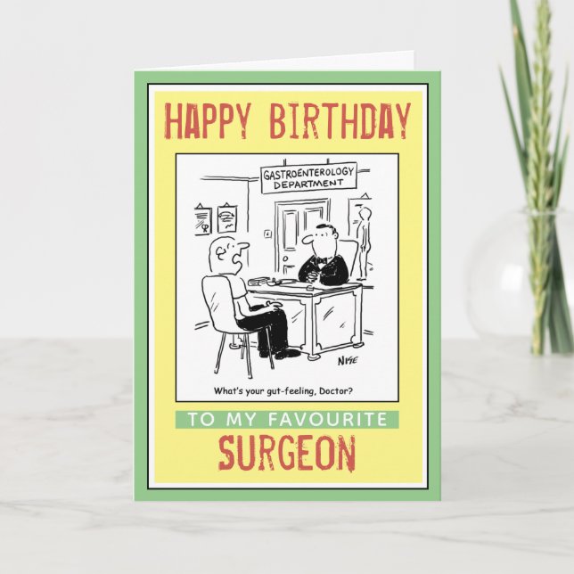 Happy Birthday to a Surgeon Card (Front)
