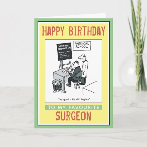 Happy Birthday to a Surgeon Card