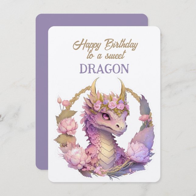 Happy Birthday To A Sweet DRAGON (Front/Back)