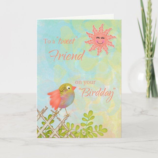 Happy Birthday to a Sweet Friend Card (Front)