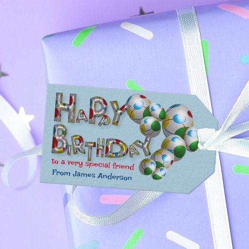 Happy Birthday To A Very Special Friend Typography Gift Tags