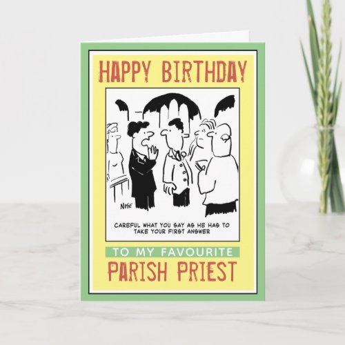 Happy Birthday to a Vicar or Parish Priest Card