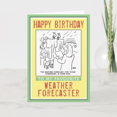 Happy Birthday to a Weather Forecaster Card