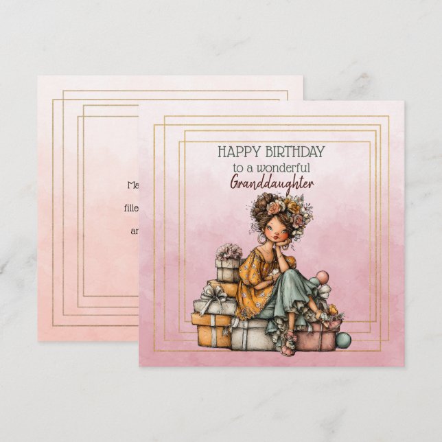 Happy Birthday To A Wonderful Granddaughter (Front/Back)