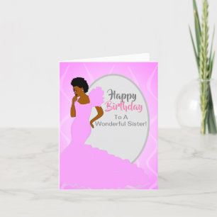 Happy Birthday To A Wonderful Sister Birthday Than Thank You Card