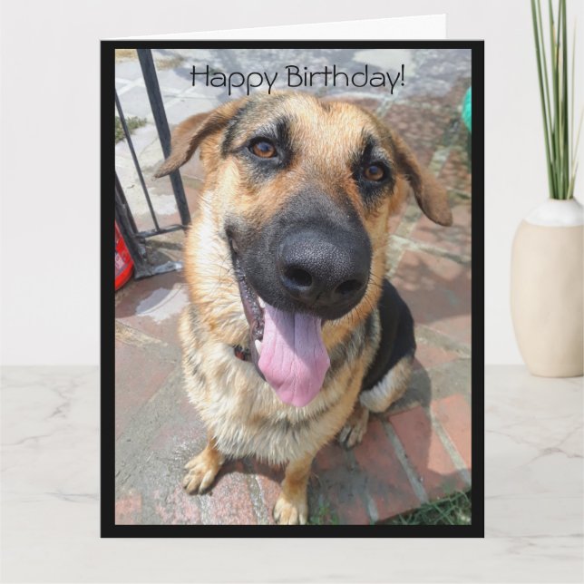Happy Birthday To a Young Pup German Shepherd Card (Front)