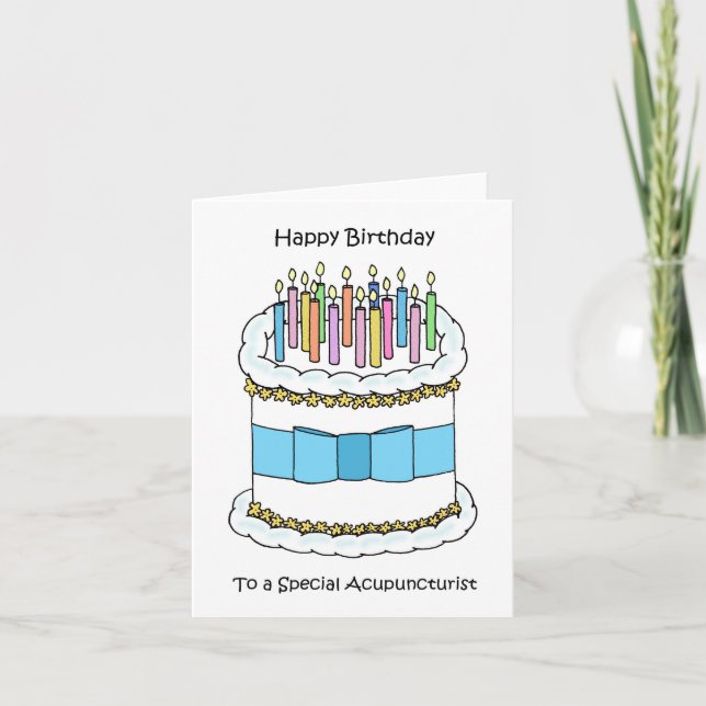 Happy Birthday to Acupuncturist Card (Front)