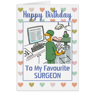 Happy Birthday to an Asian Surgeon Cards