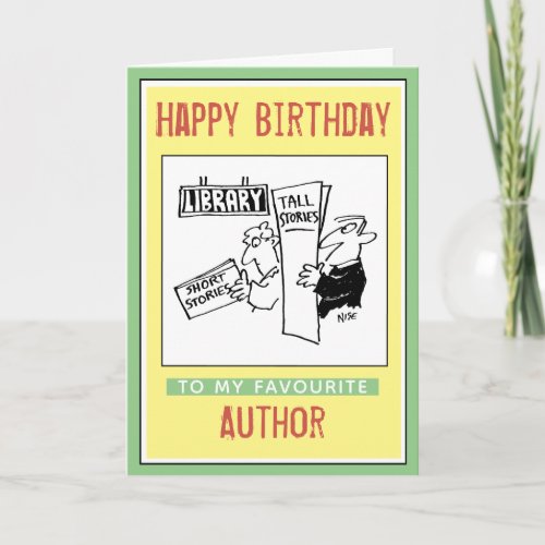 Happy Birthday to an Author Card