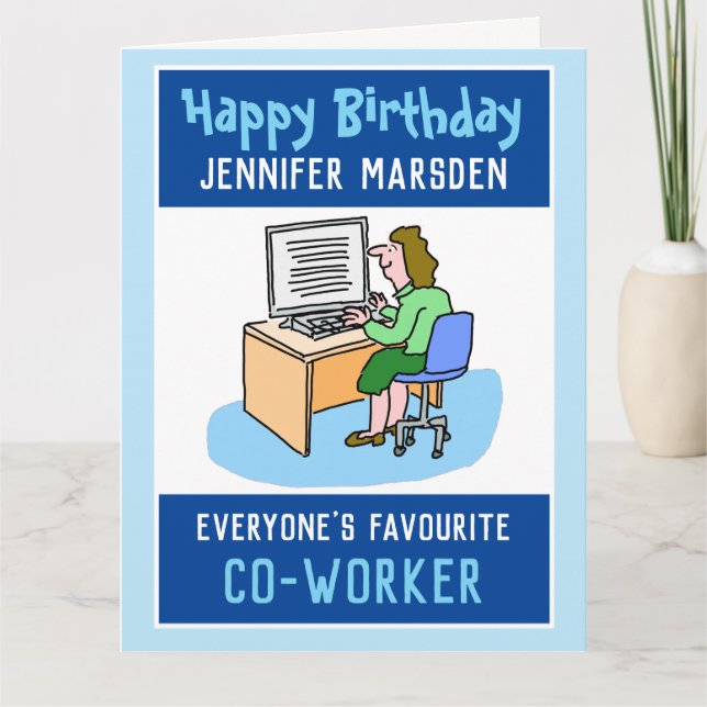Happy Birthday to an Office Co-Worker Card (Front)