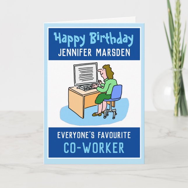 Happy Birthday to an Office Co-Worker Card (Front)