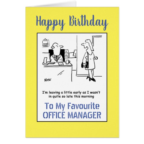 Happy Birthday to An Office Manager