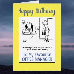 Happy Birthday to An Office Manager Cards