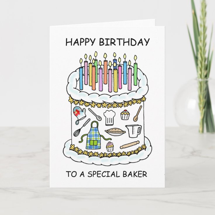 Happy Birthday to Baker Card | Zazzle