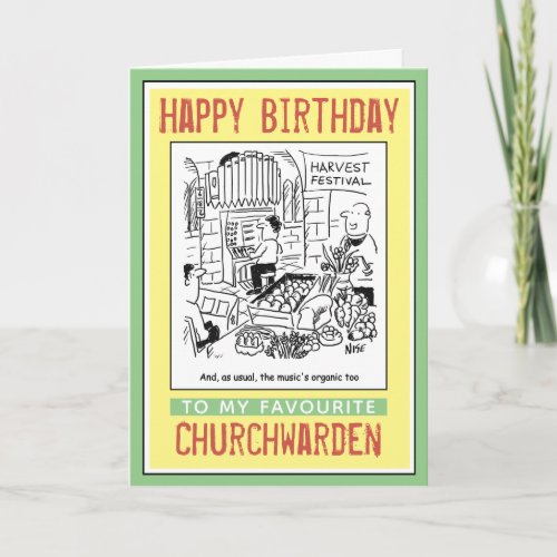 Happy Birthday to Churchwarden or Church Worker Card