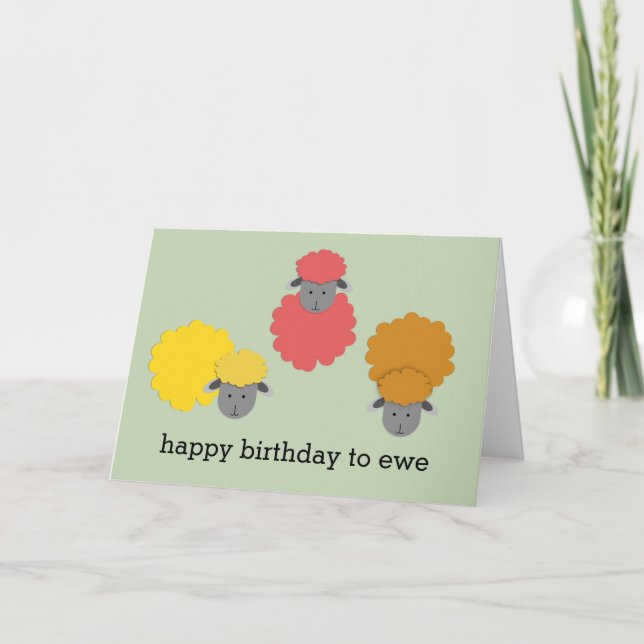 Happy Birthday to Ewe Card (Front)